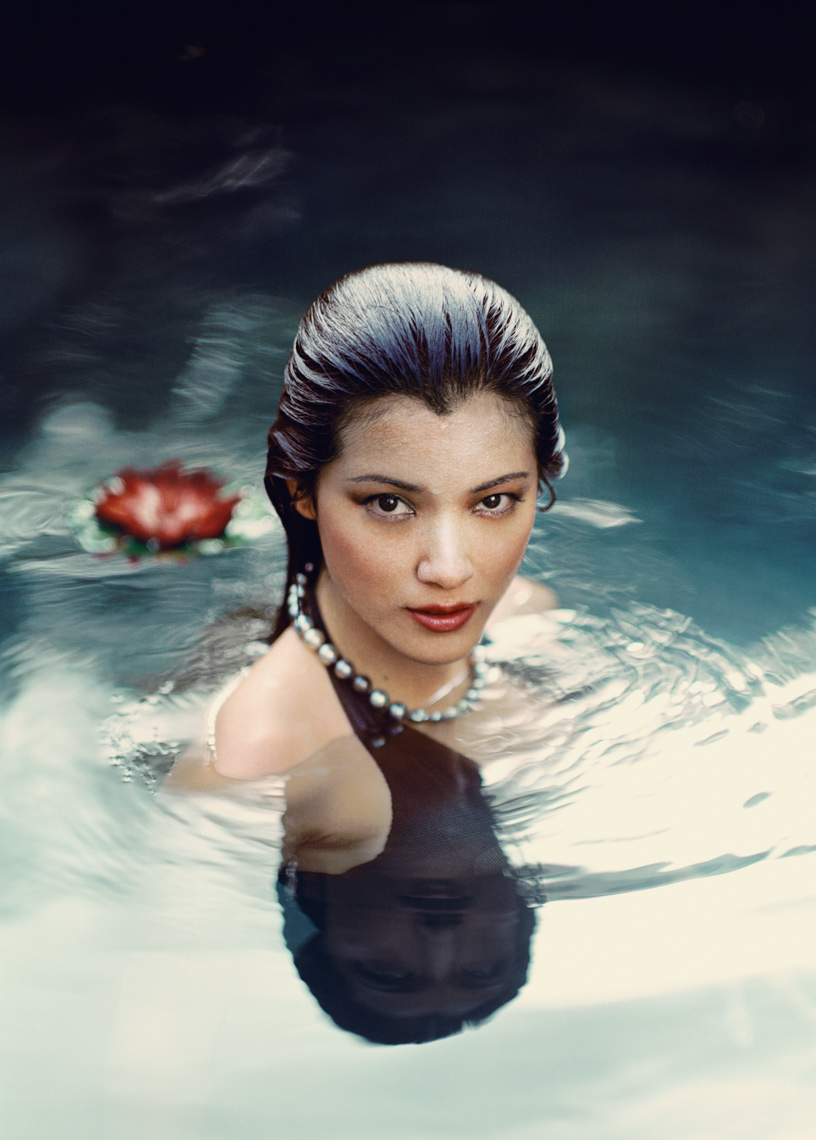 Kelly Hu Portrait by commercial celebrity photographer Michael Grecco
