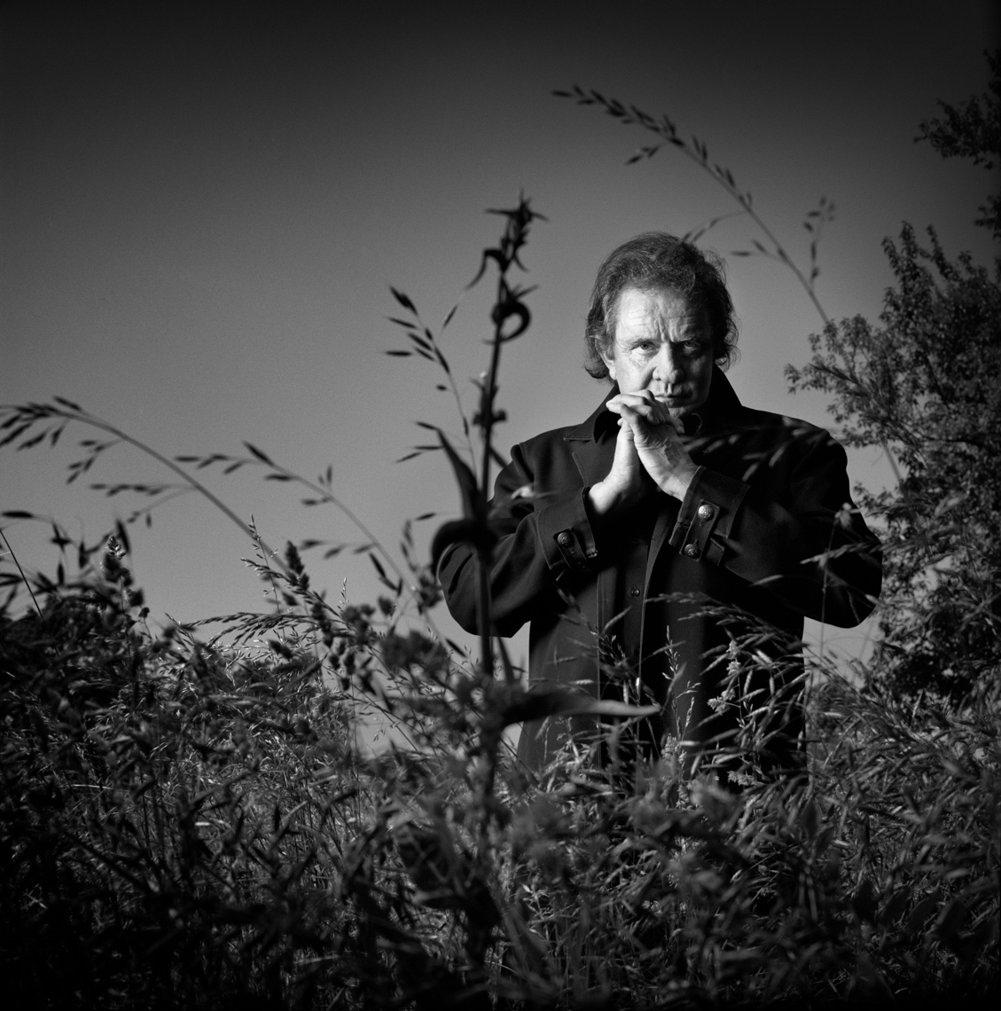 Johnny Cash Portrait by commercial celebrity entertainment photographer Michael Grecco